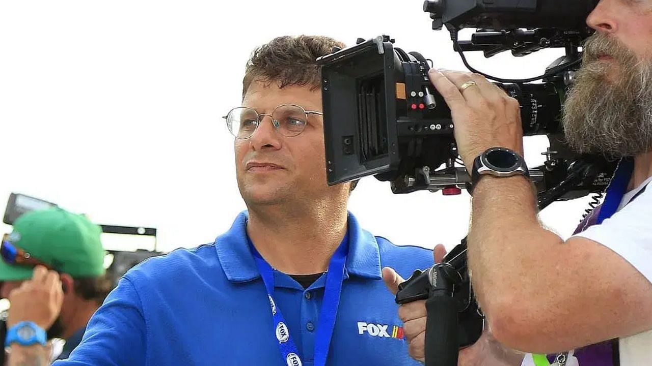 NASCAR reporter Bob Pockrass at Atlanta Motor Speedway on July 11, 2021 (via Getty) 