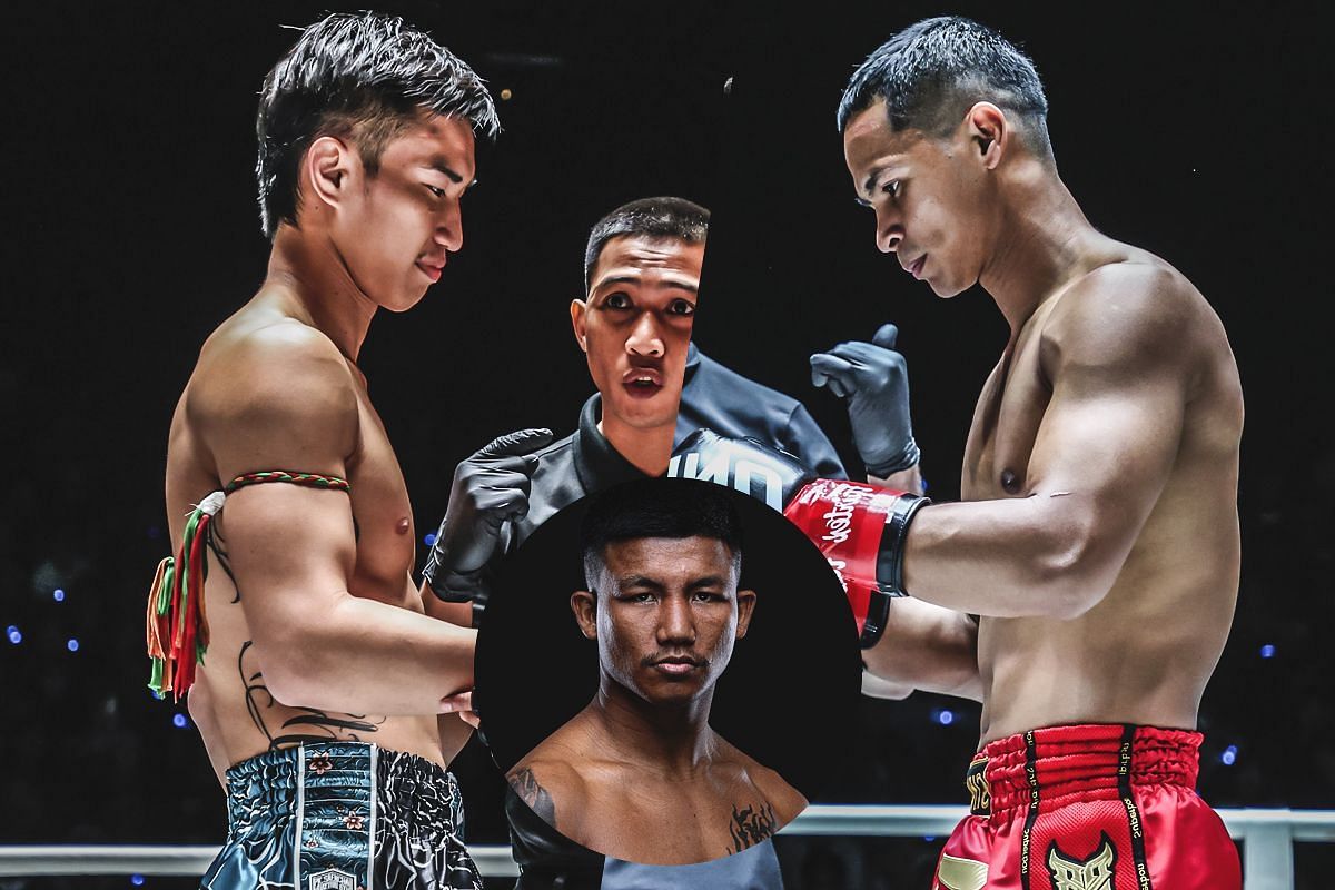 Rodtang (middle) talks about Tawanchai (L) vs Superbon (R) rematch | Image by ONE Championship