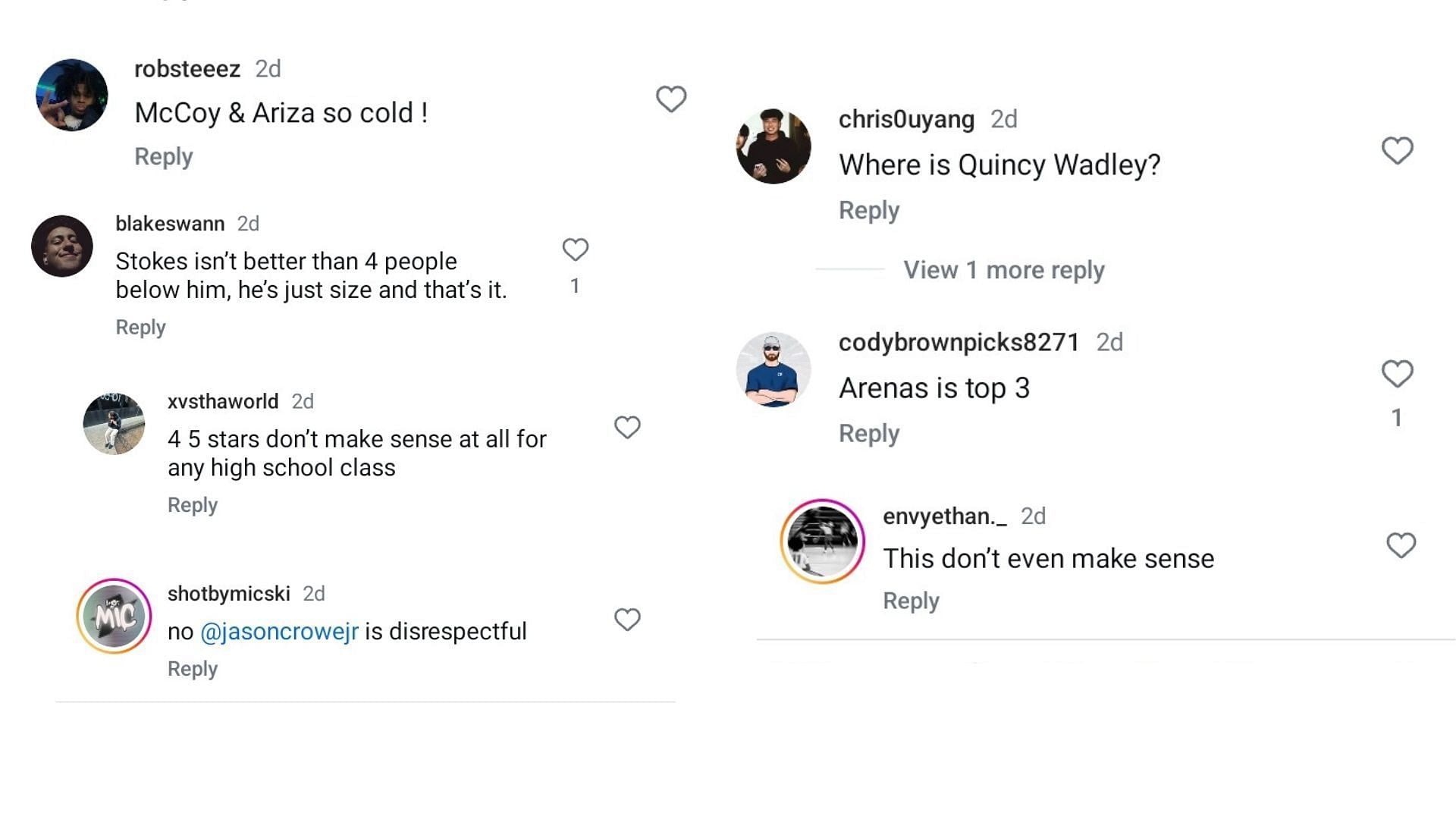 Hoops fans react to top 2026 class high school basketball player rankings ft. Trevor Ariza&#039;s son Tajh Ariza. (Image via Instagram @on3recruits)