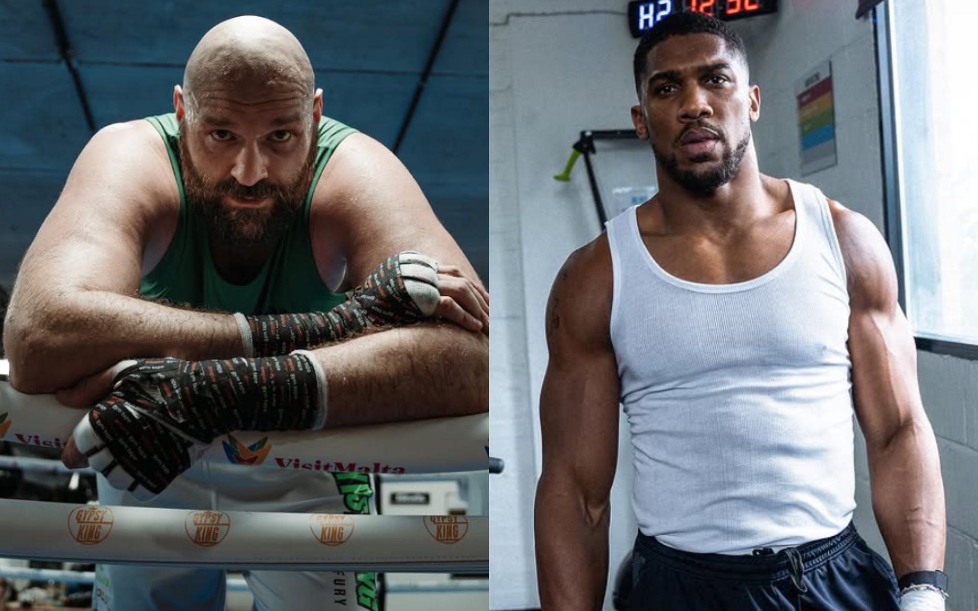 Tyson Fury (left) versus Anthony Joshua (right) is the most high-profile fight in boxing, believes Eddie Hearn [Images courtesy: @tysonfury and @anthonyjoshua on Instagram]