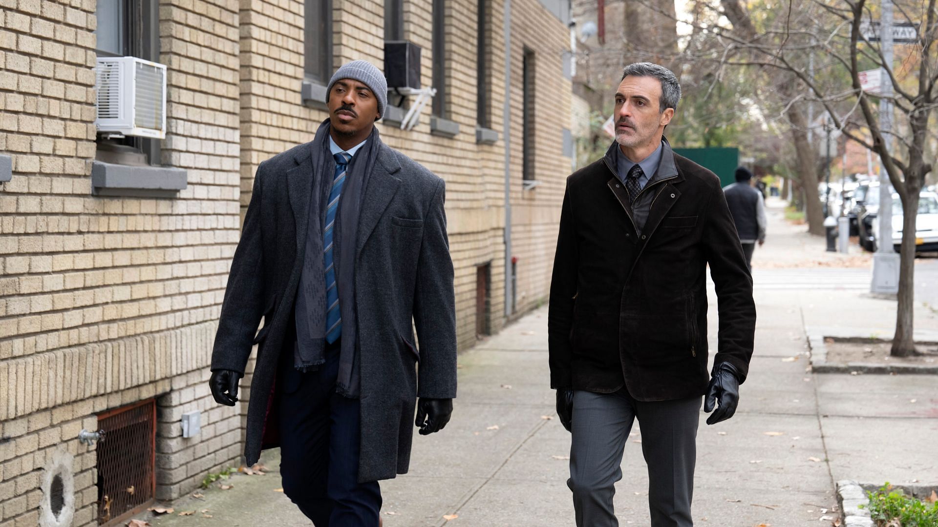 Reid Scott as Vincent Riley and  Mehcad Brooks as Jalen Shaw(Image via X/@lawandordertv)