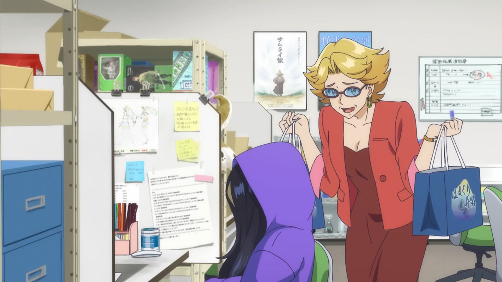 Natsuko and Producer as seen in Zenshu episode 1 (Image via MAPPA)