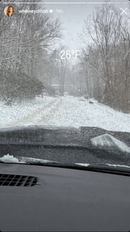 Whitney Dillon's Instagram Story showing off the snow - Image via Instagram/@whitneydillon