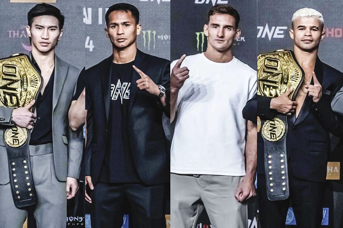 (From left to right) Tawanchai, Superbon, Nico Carrillo, Fabricio Andrade [Photo via ONE Championship]