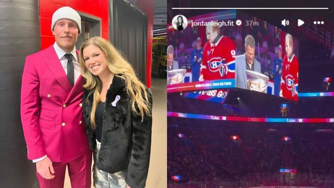 Patrik Laine's fianceé Jordan Leigh pens 4-word reaction as Canadiens forward is honored with Molson Cup for December