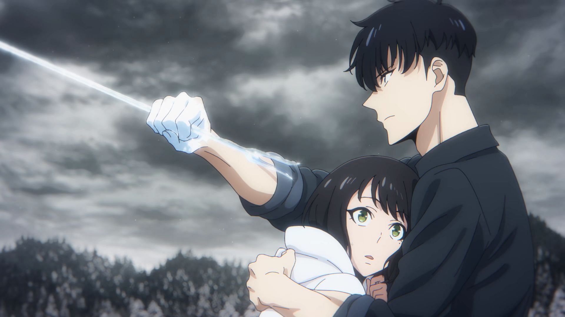 Jinwoo saves Song-yi (Image via A-1 Pictures)