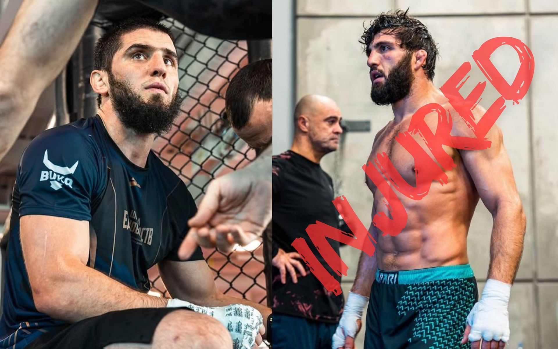 Arman Tsarukyan (right) pulls out of his bout with Islam Makhachev (right) this weekend. [Image credit: @islam_makhachev, @arm_11 on Instagram]