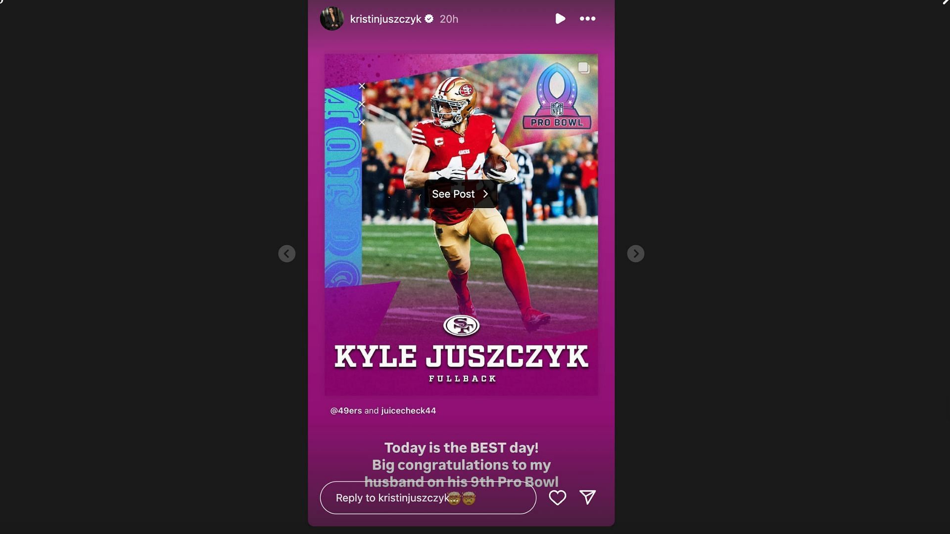 Kyle Juszczyk x Kristin Juszczyk (image credit: instagram/kristinjuszczyk)