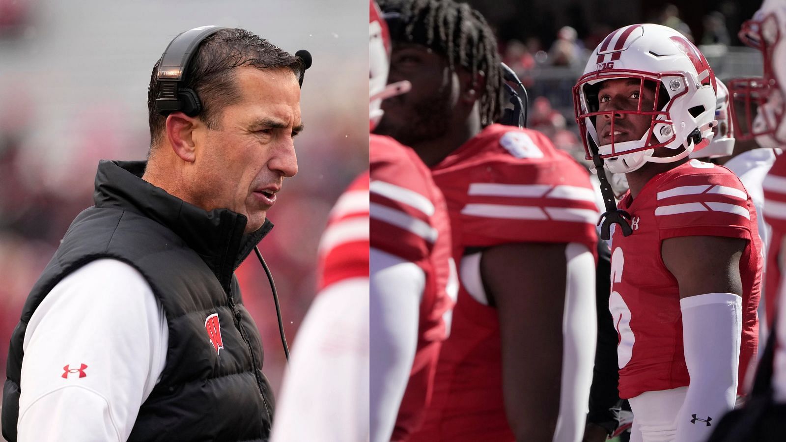 Wisconsin coach Luke Fickell has lost many players to transfer, including controversial DB Xavier Lucas. (Photo Credits: IMAGN)