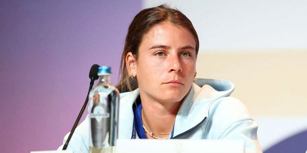 Emma Navarro during a press conference | Image: Getty