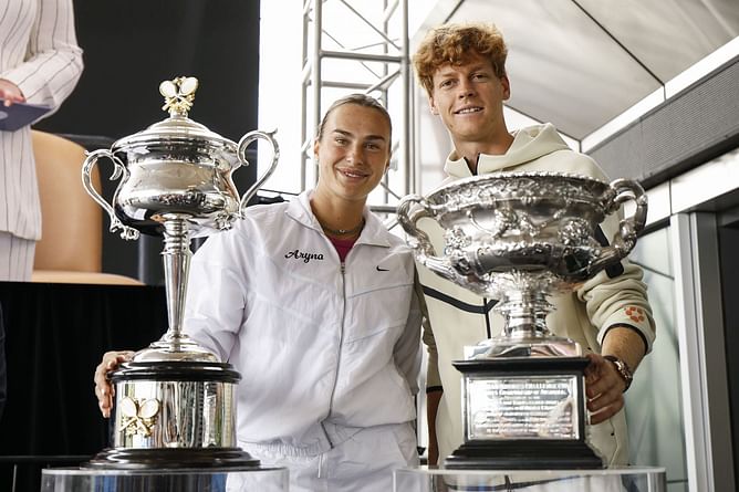 Aryna Sabalenka, Jannik Sinner turn heads in custom Nike jackets at draw ceremony as World No. 1s gear up for Australian Open title defense