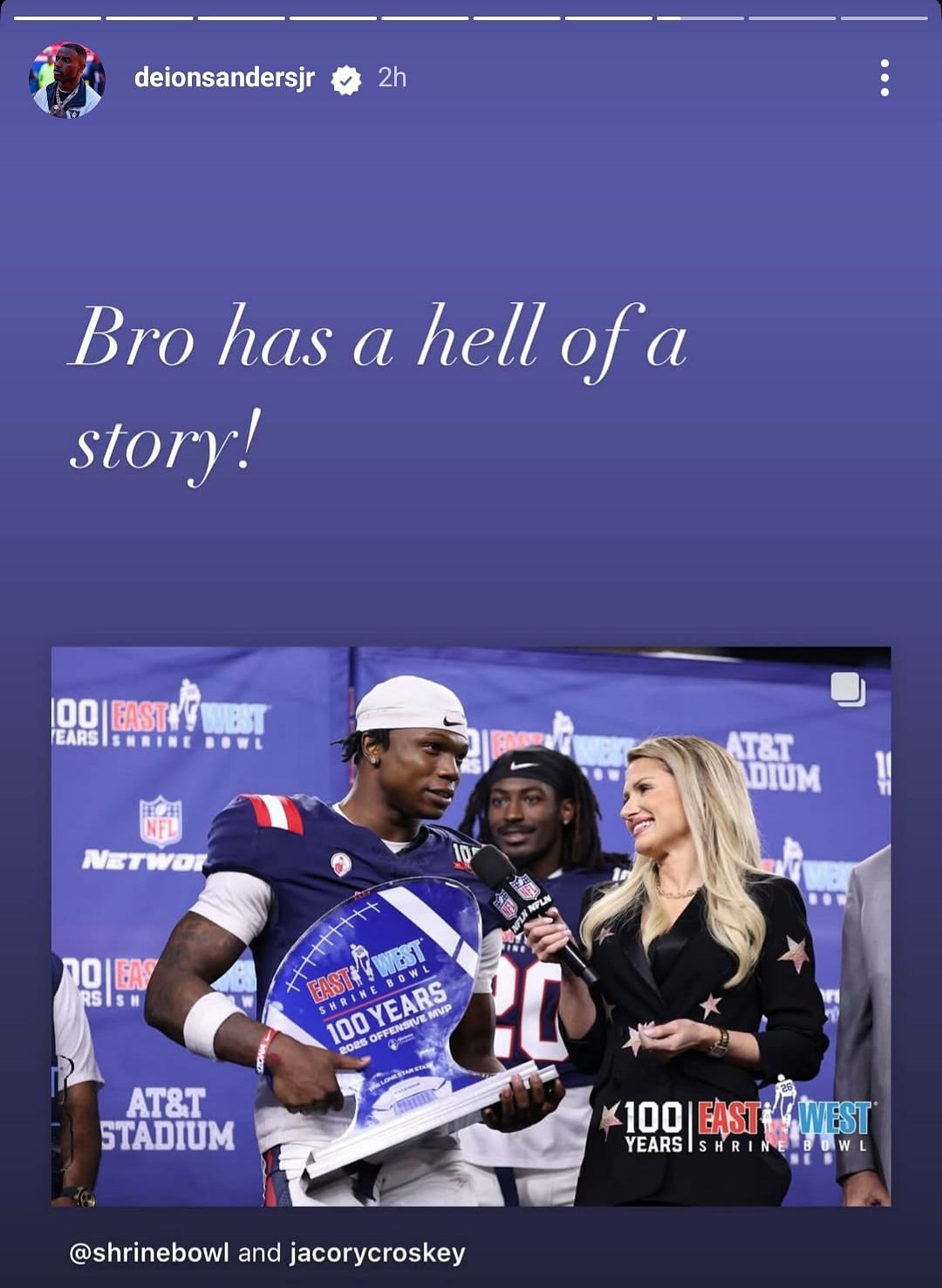 Deion Sanders Jr.&#039;s IG stories