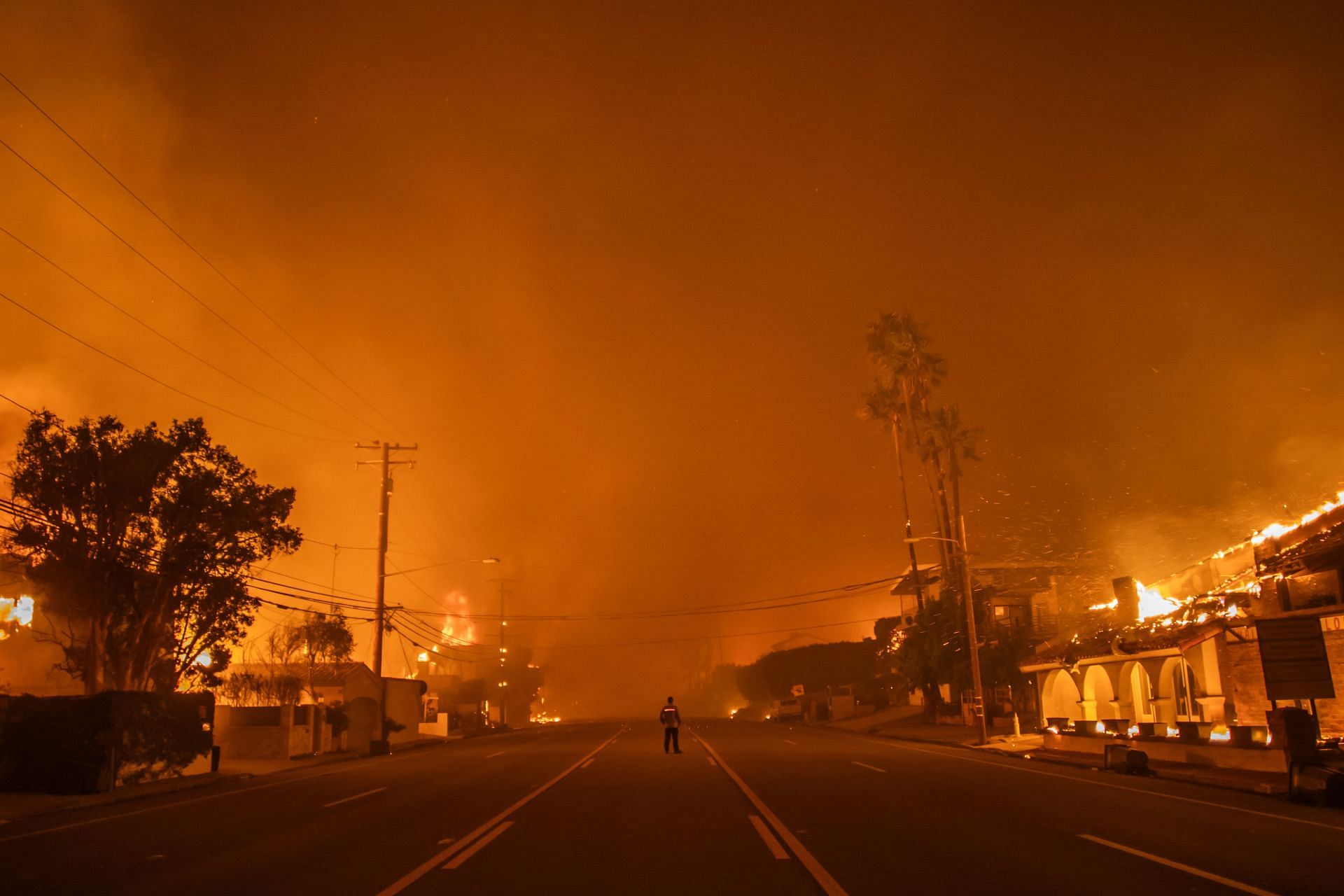 Powerful Winds Fuel Multiple Fires Across Los Angeles Area - Source: Getty