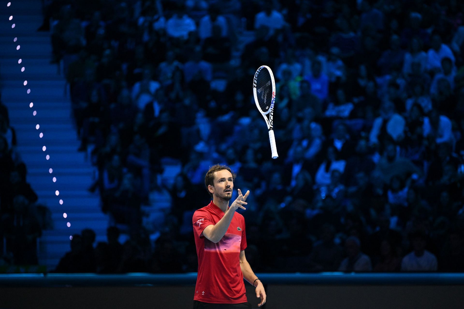 Daniil Medvedev during his Nitto ATP Finals 2024 clash against Taylor Fritz (Source: Getty)