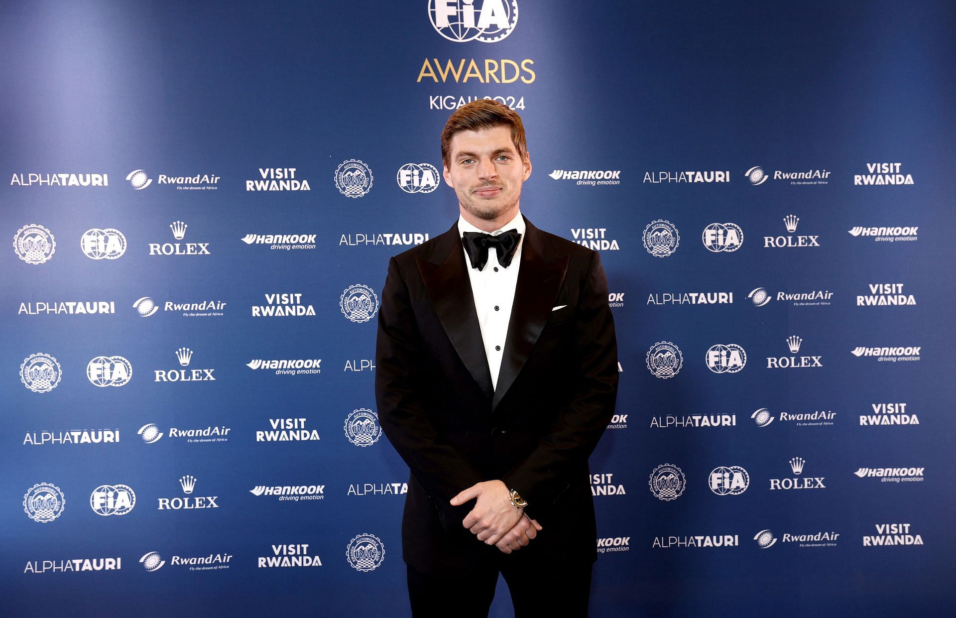 Max Verstappen of Netherlands and Oracle Red Bull Racing poses for a photograph ahead of the FIA Awards 2024 - Source: Getty