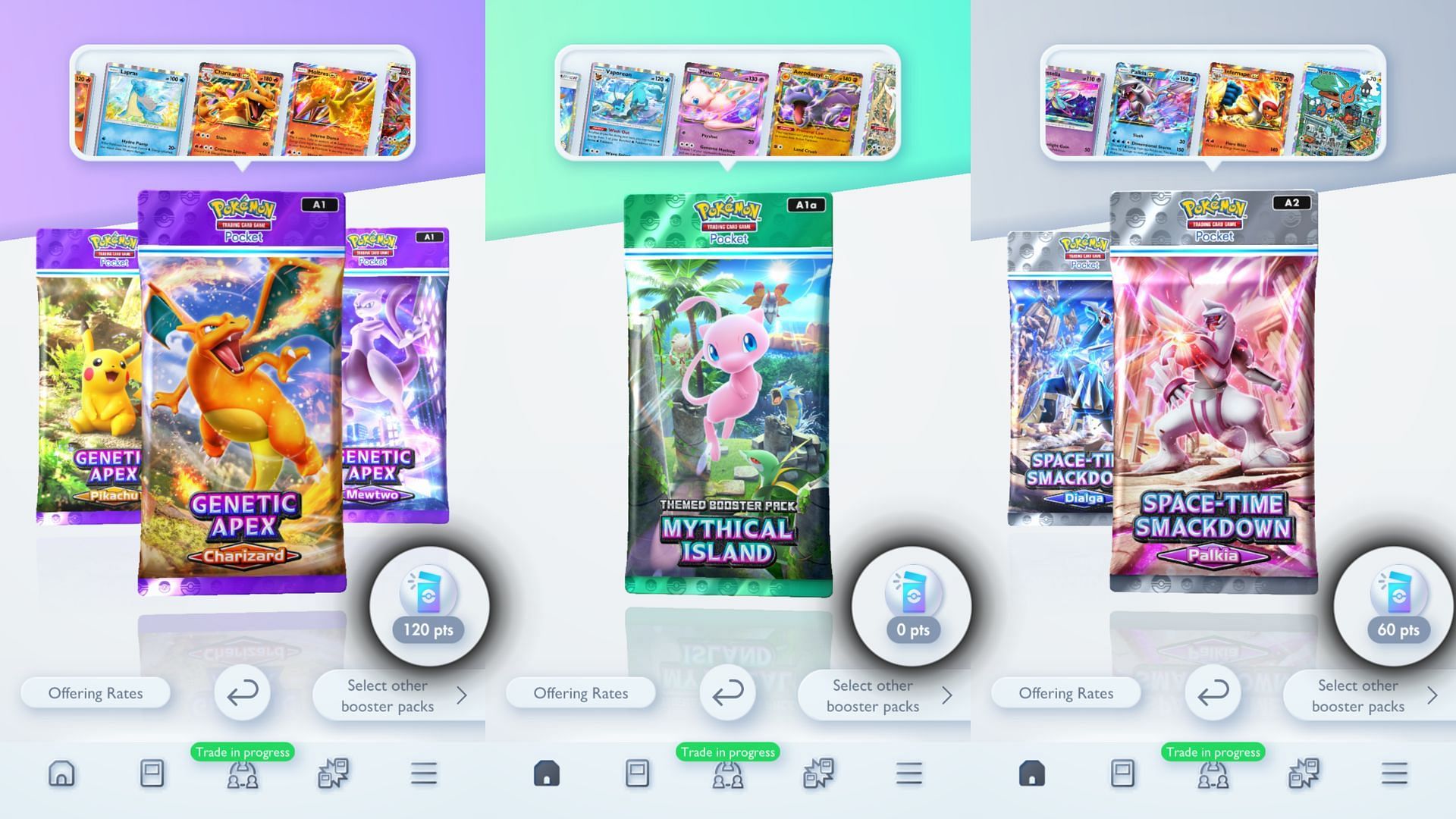 You can keep track of your Pack Points from the main screen (Image via The Pokemon Company)