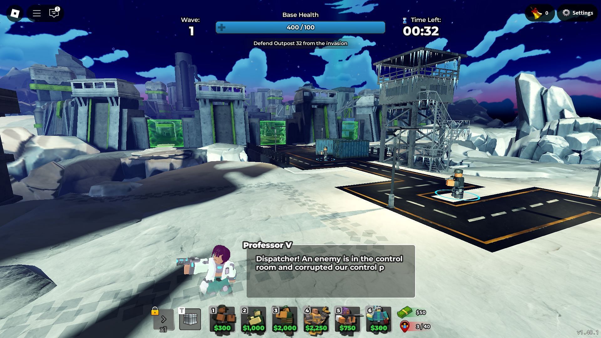 The Frost Invasion Outpost 32 map (Image via Roblox)