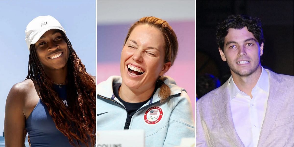 Coco Gauff (L), Danielle Collins (center), Taylor Fritz (R), Sources: Getty