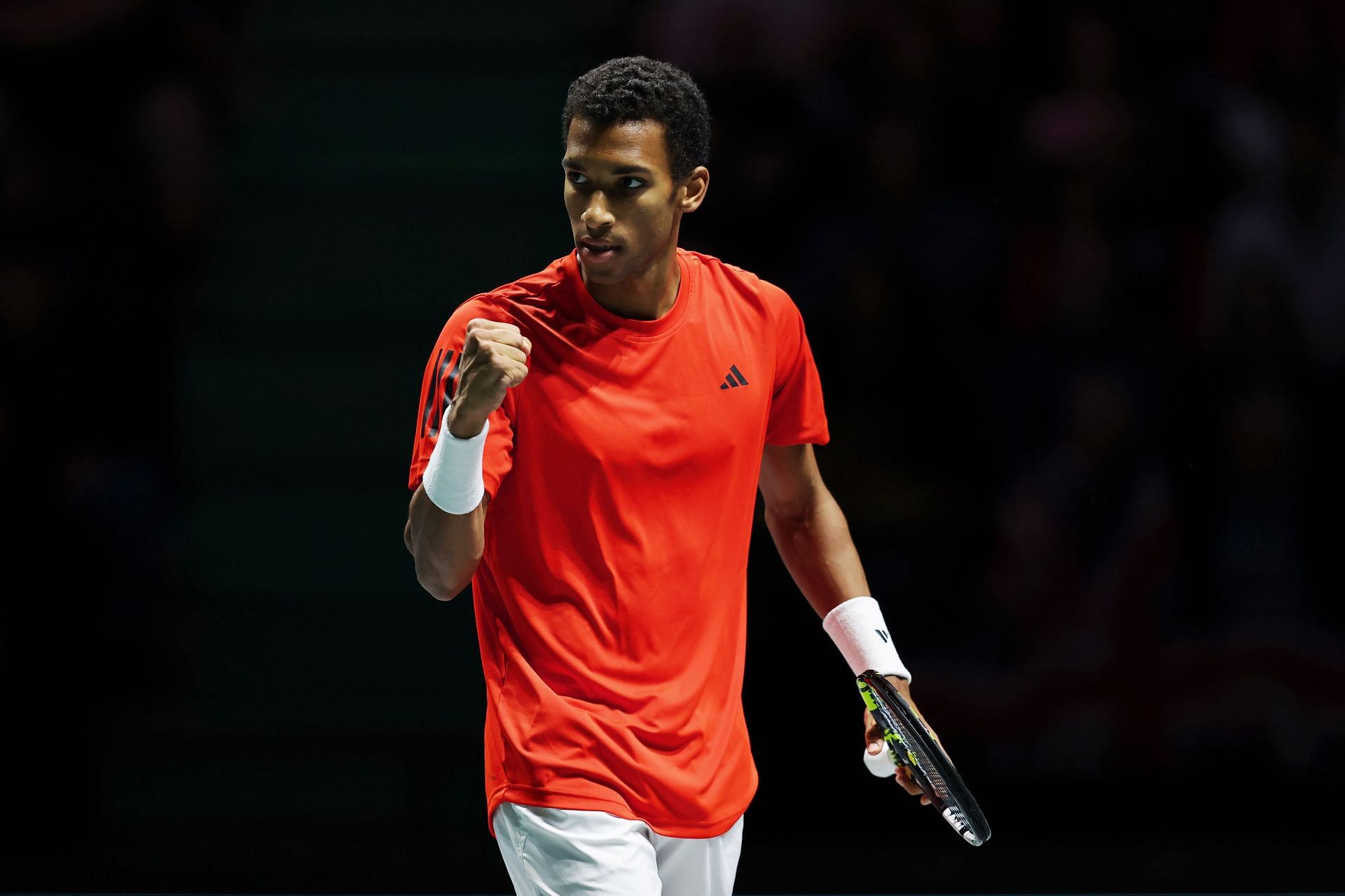 Felix Auger Aliassime pumps his fist | Getty Images