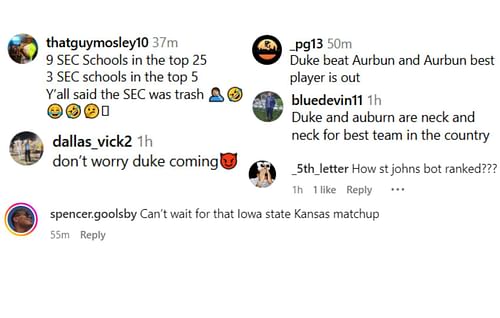 Fans react to the latest AP Poll