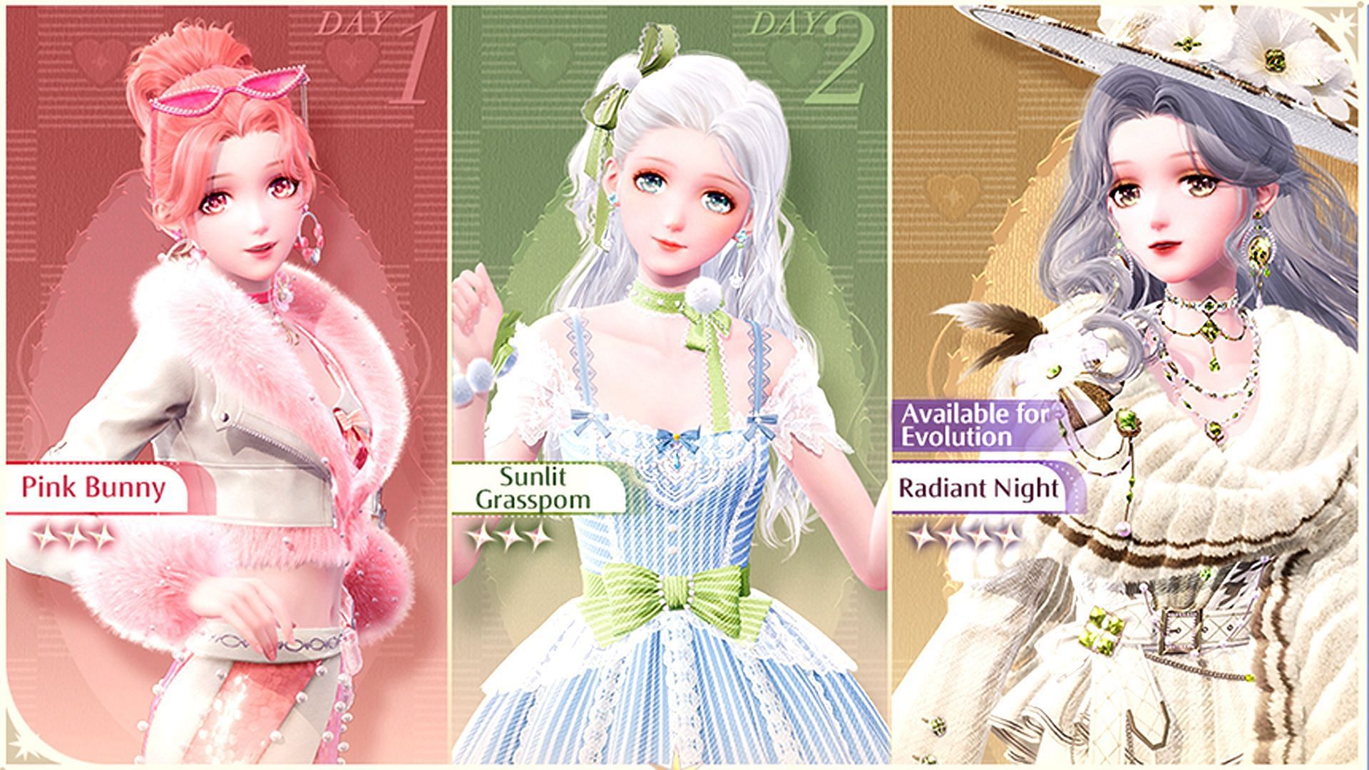 Three outfits will be available for free in the Heartfelt Gifts Store (Image via Infold Games)