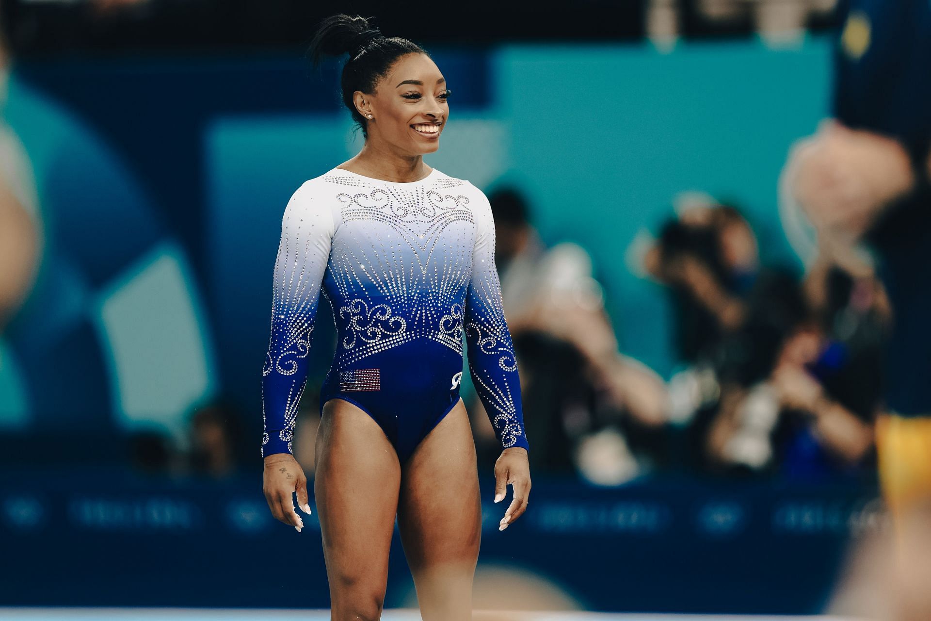 Simone Biles of Team United States during the Olympic Games 2024 in Paris, France. (Photo by Getty Images)