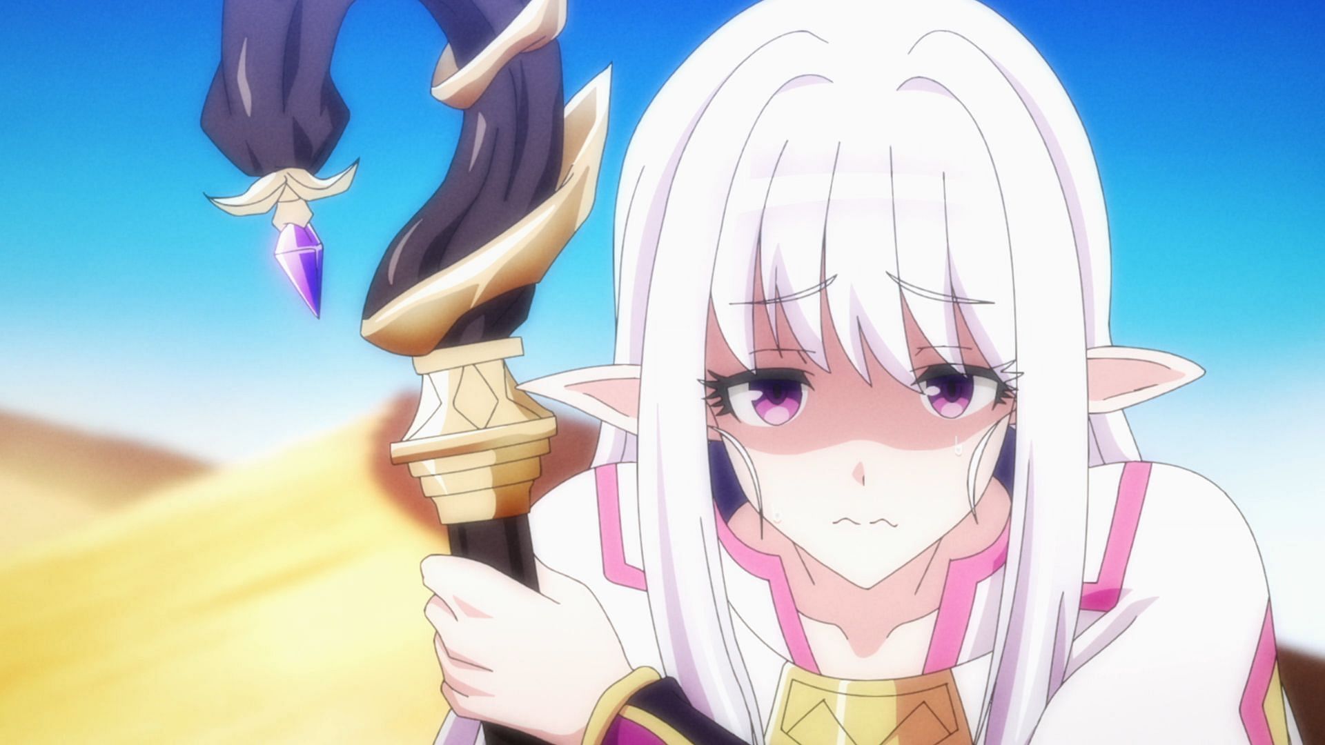 Marie makes her distaste for hot weather apparent in Welcome to Japan, Ms. Elf! episode 3 (Image via ZERO-G)