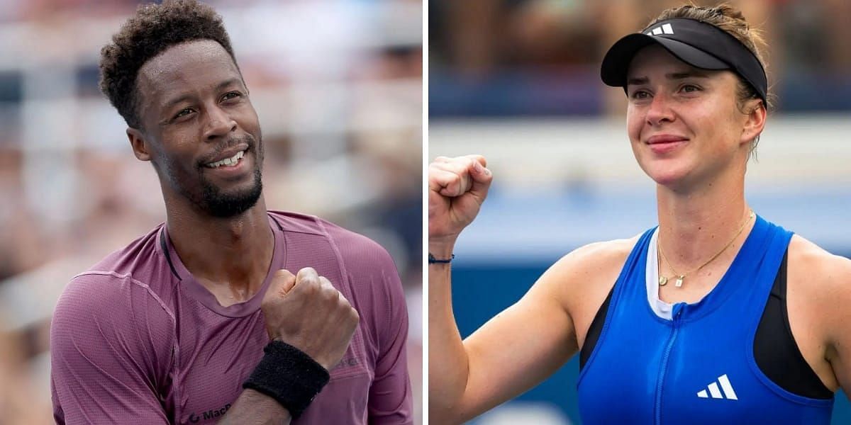 Gael Monfils (L) &amp; Elina Svitolina (R) (Source - GETTY)