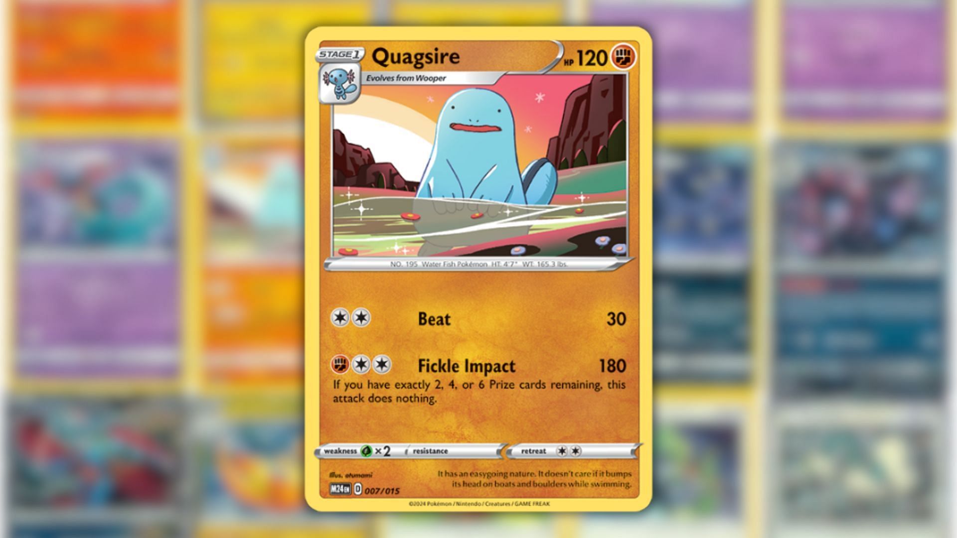 Quagsire&#039;s card that you can get from the Happy Meal (Image via The Pokemon Company)