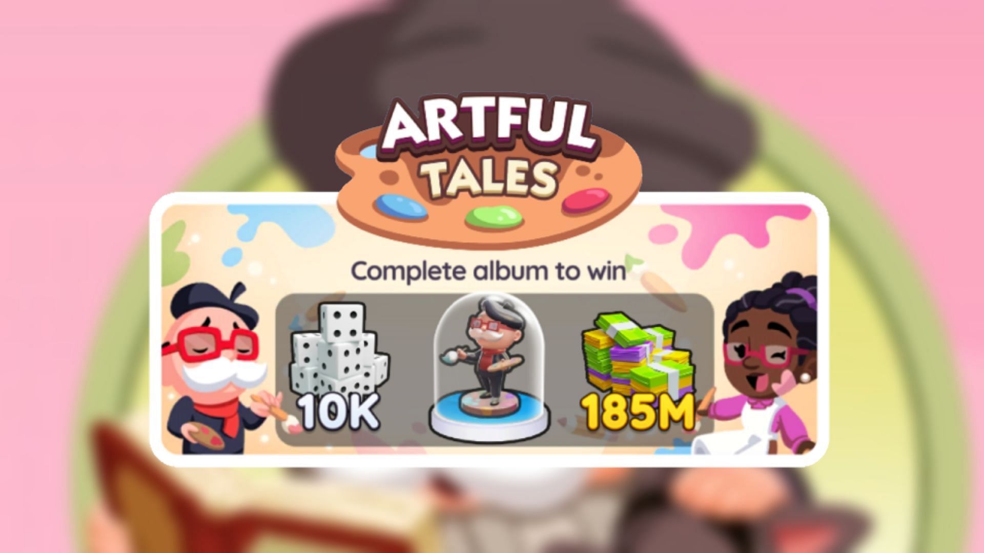 Monopoly Go Artful Tales album completion rewards (Image via Scopely)