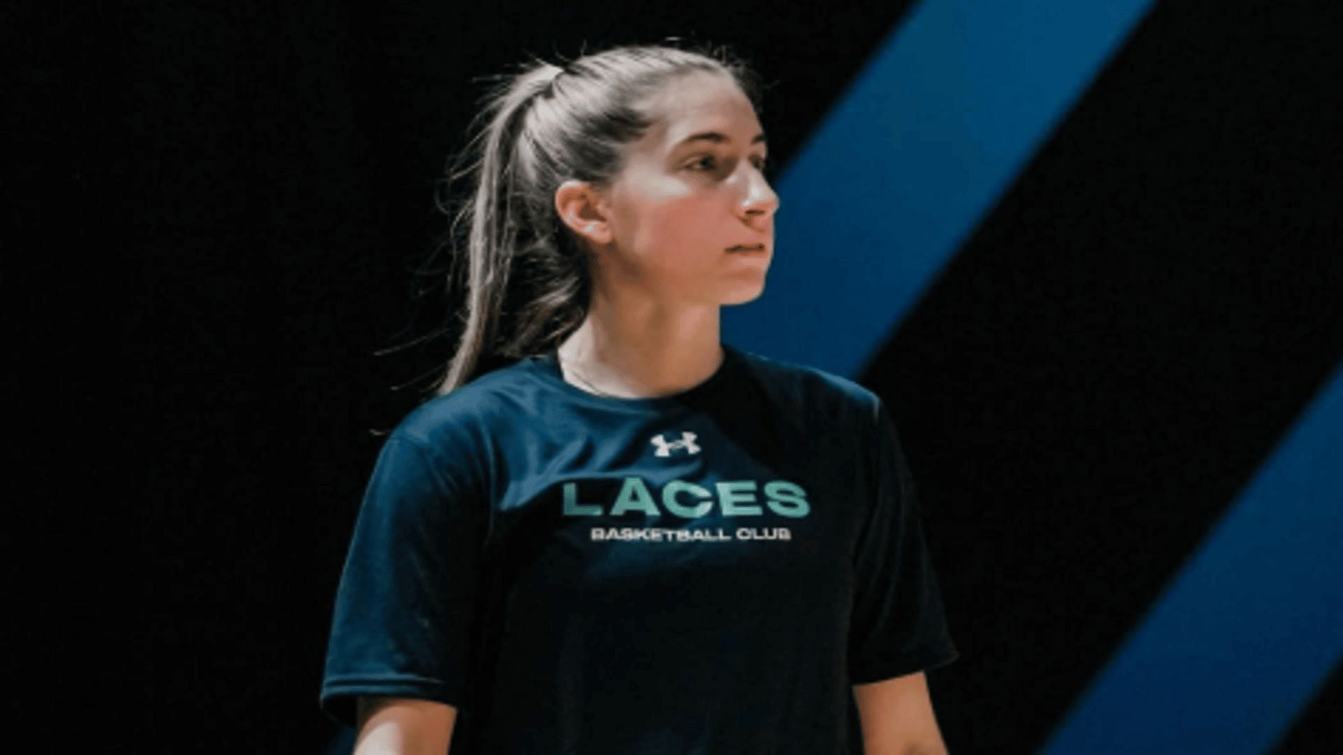 Kate Martin wearing a Laces BC shirt