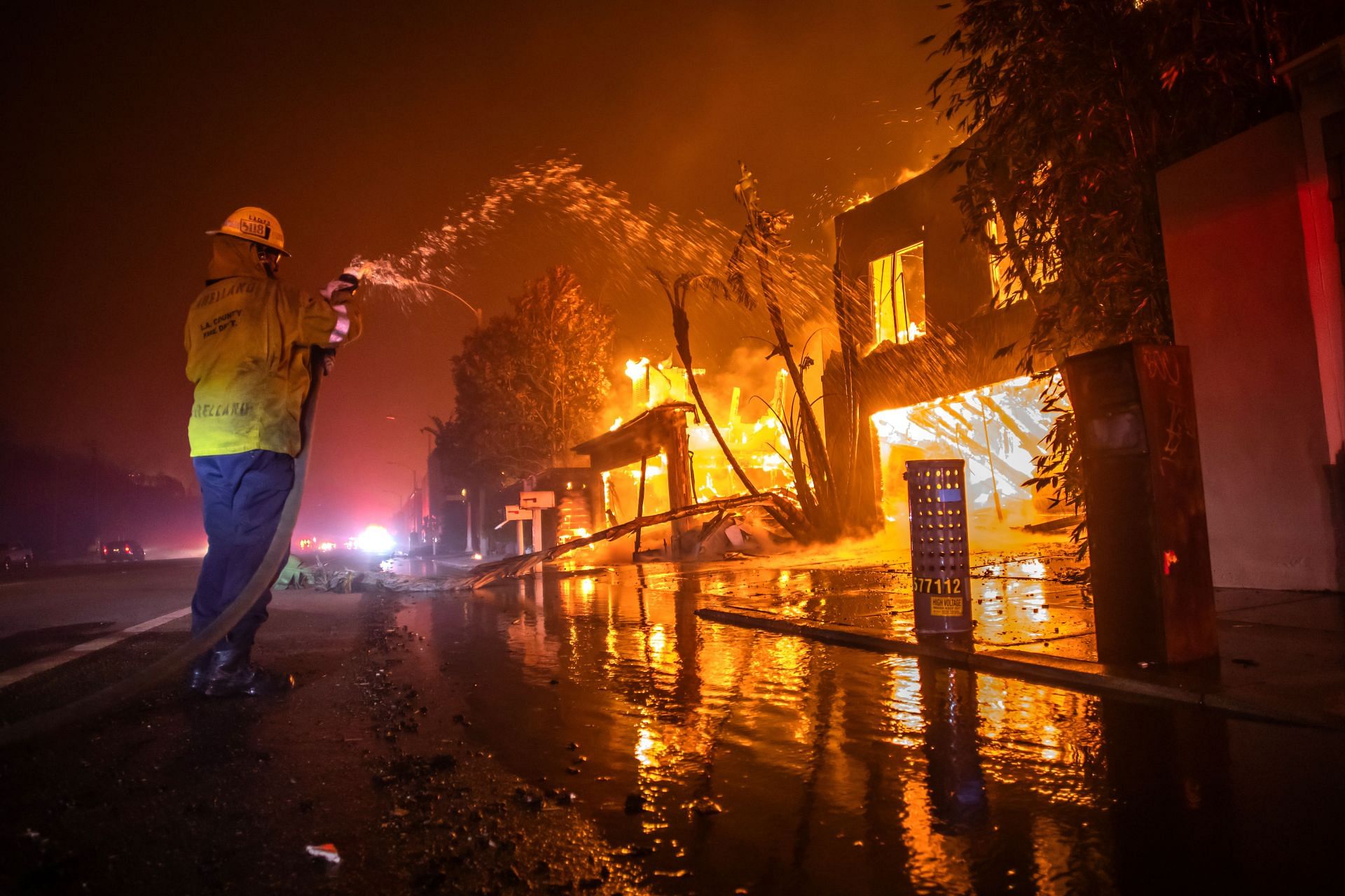 Powerful Winds Fuel Multiple Fires Across Los Angeles Area - Source: Getty