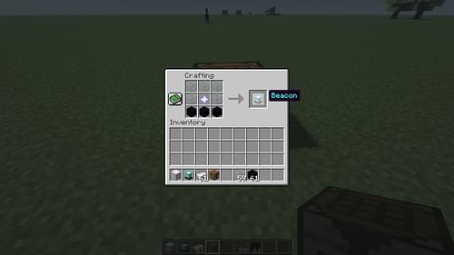 Beacon can be crafted using glass, obsidian blocks, and nether star (Image via Sportskeeda Gaming || Mojang Studios)