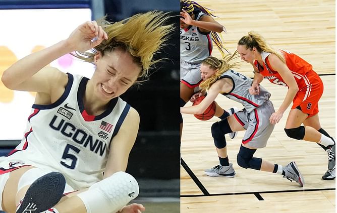 “Wtf is number 11 doing?”, “Really dirty play”: College hoops fans furious as Paige Bueckers suffers injury after collision