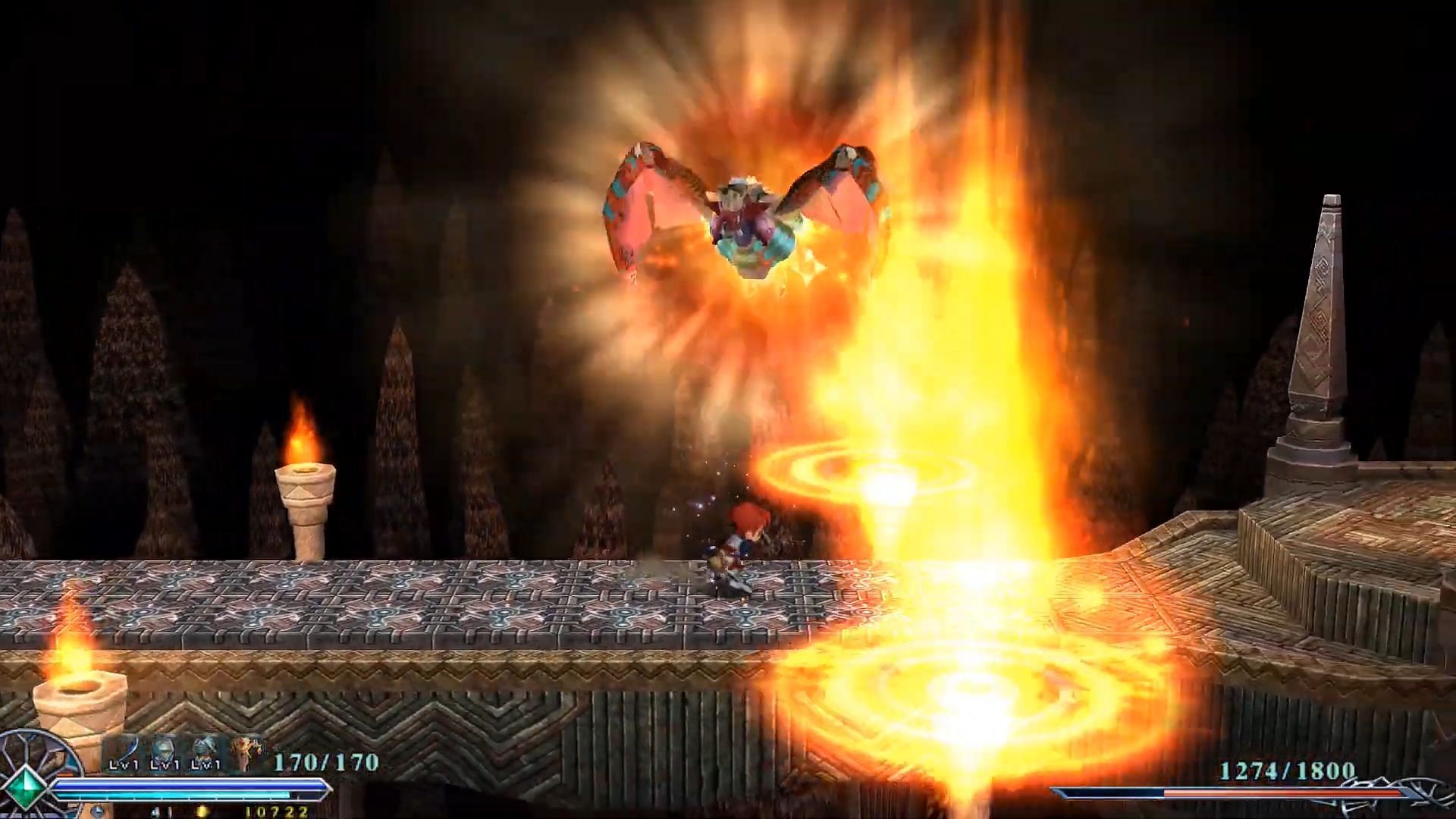 The boss has numerous attacks it can use to damage you (Image via XSEED Games)