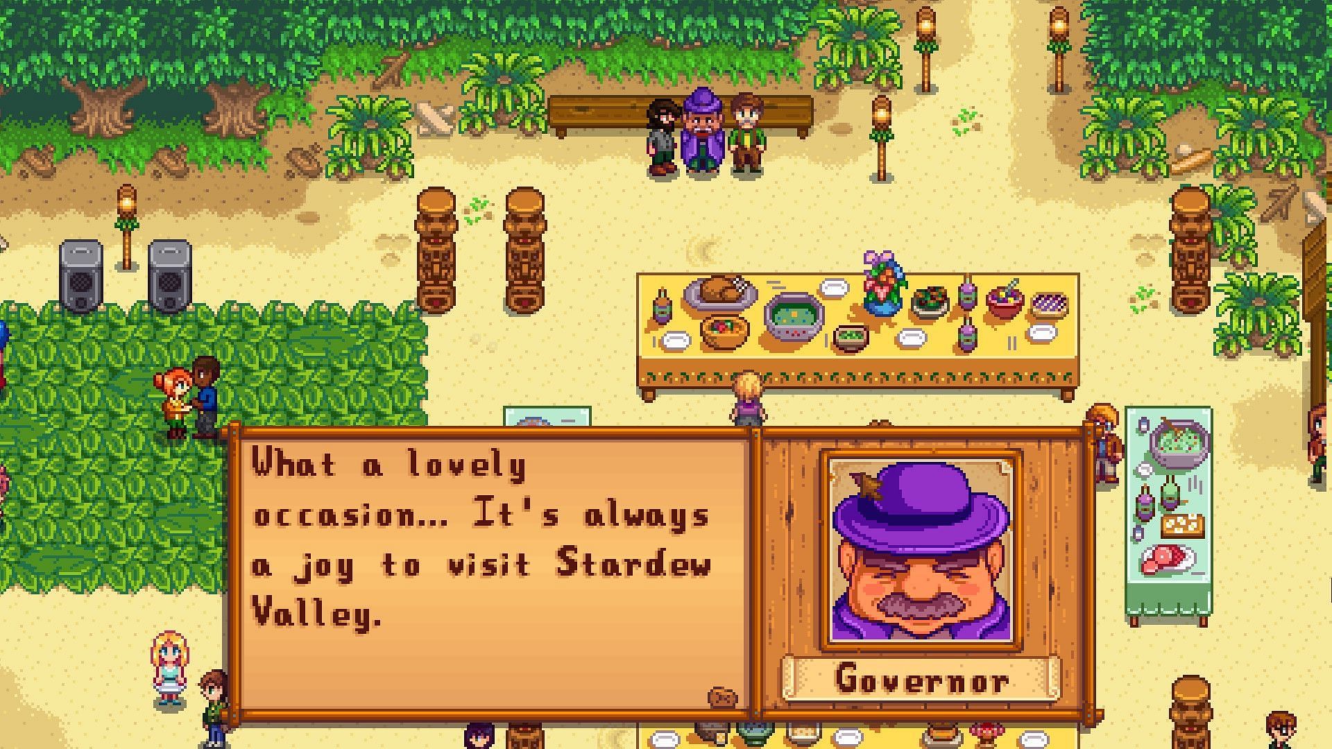 Governor&#039;s message from the farm life RPG game (Image via ConcernedApe)