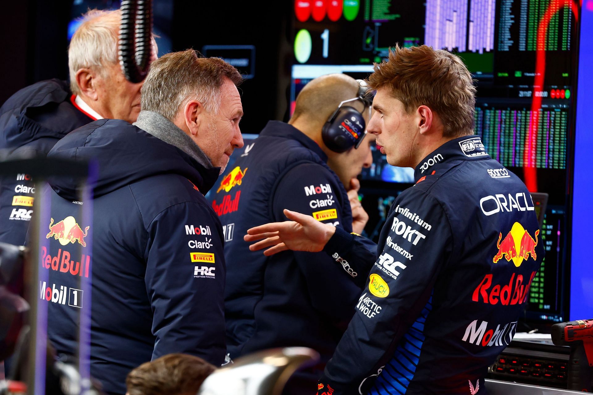 Max Verstappen with Christian Horner (Image Source: Getty)