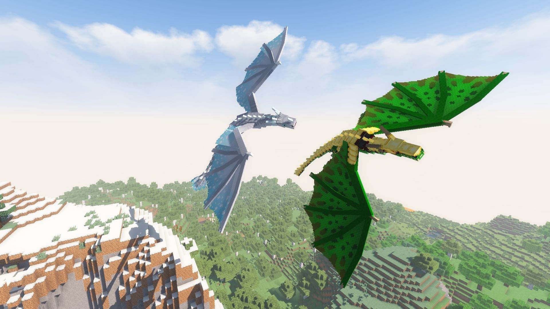 Ice and Fire: Dragons is one of the most popular mods for adding new hostile mobs (Image via Mojang Studios || CurseForge/@sbom_xela)