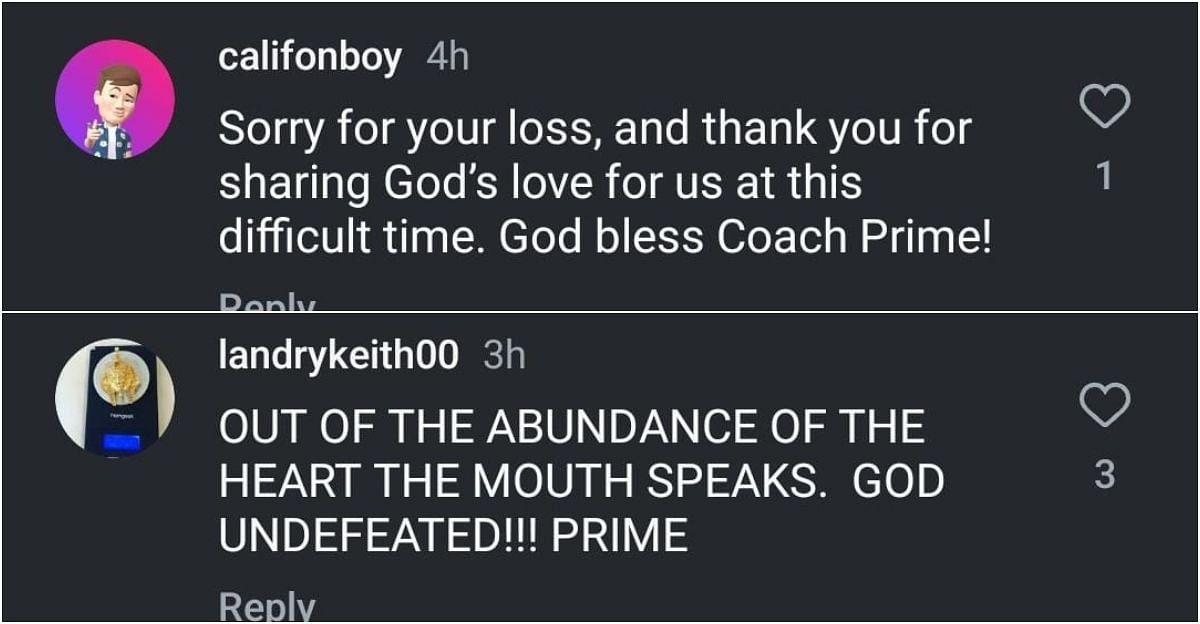 Comments on Coach Prime&#039;s IG