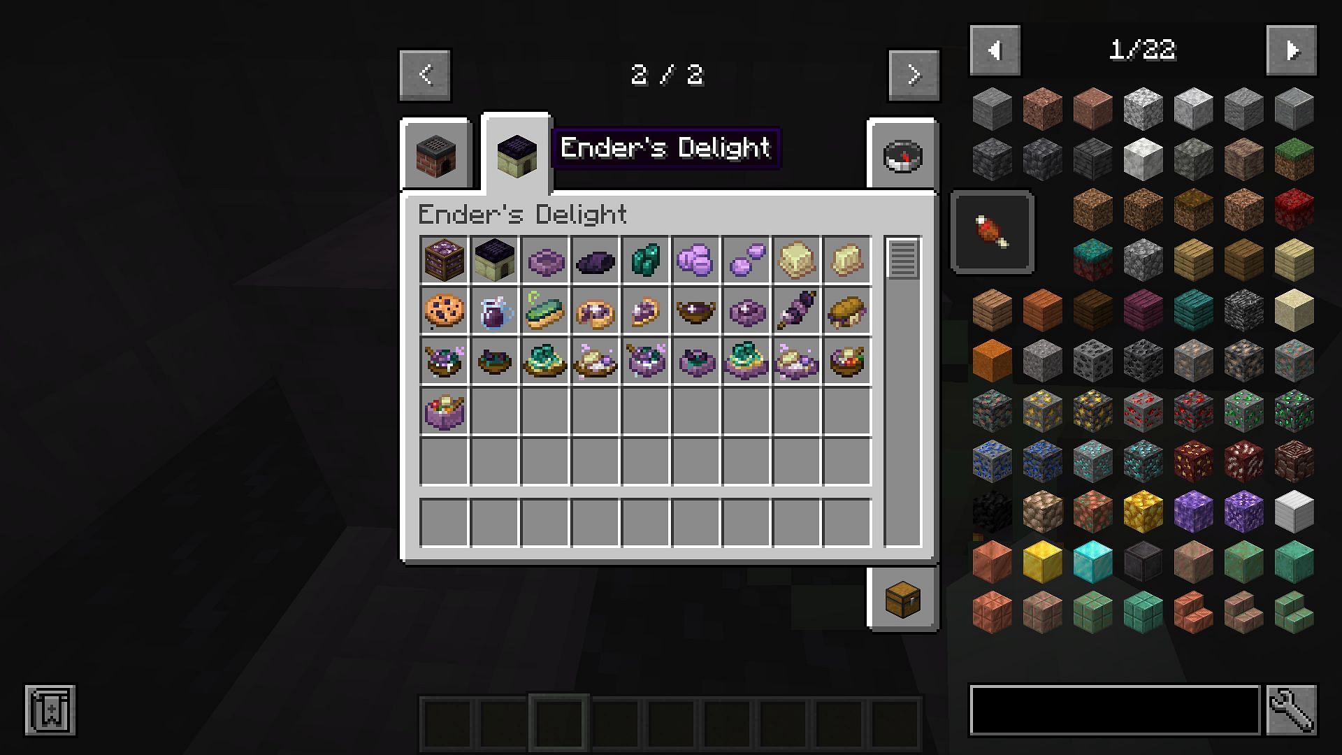 Ender Delight adds various food items related to the End dimension (Image via Mojang Studios || CurseForge/@Furti_Two)