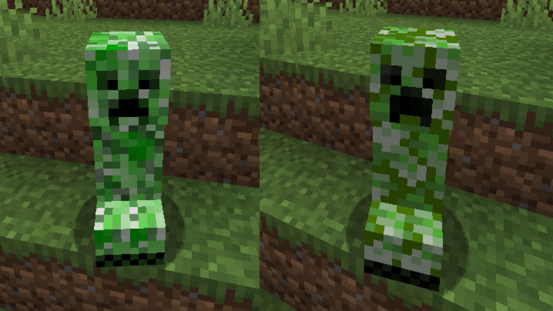 Creeper texture reimagined in Minecraft