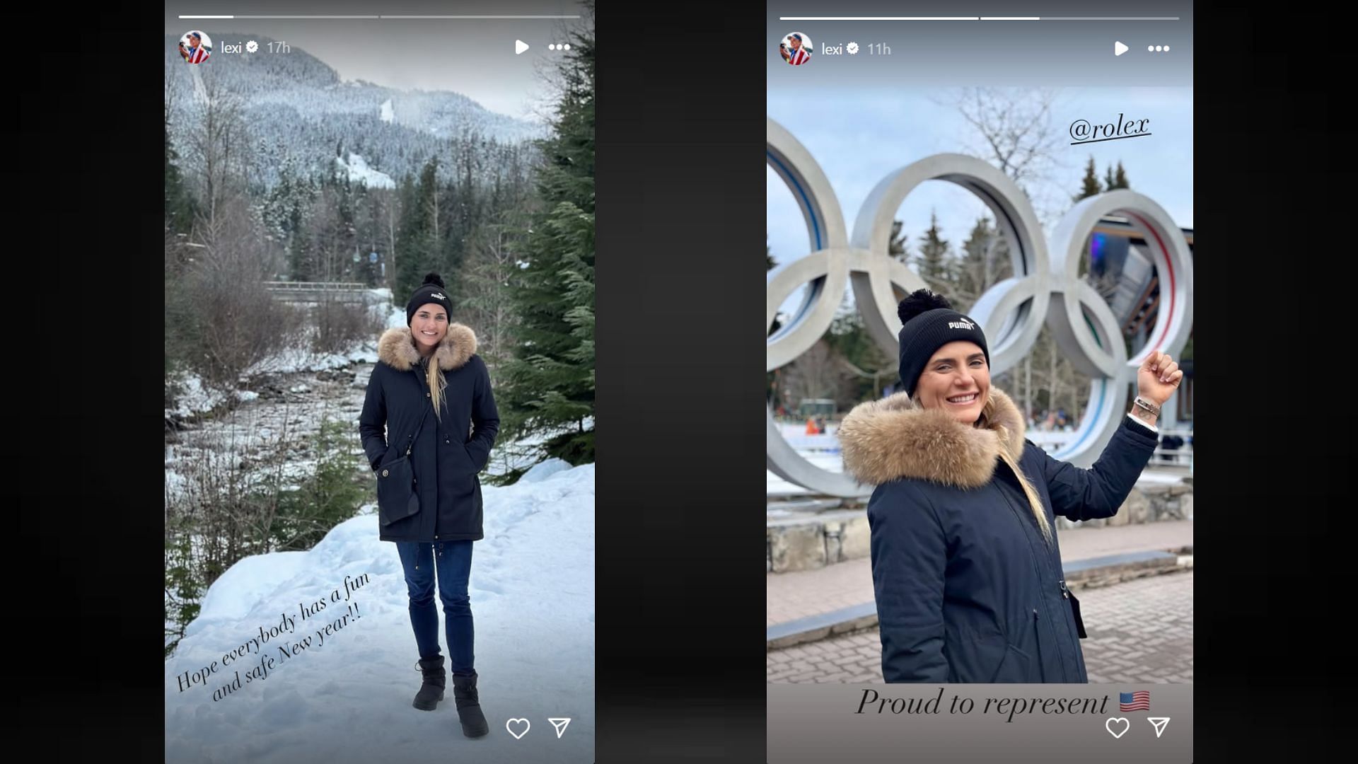 Screenshots of Lexi Thompson&#039;s Instagram Story (Images via @lexi/Instagram)