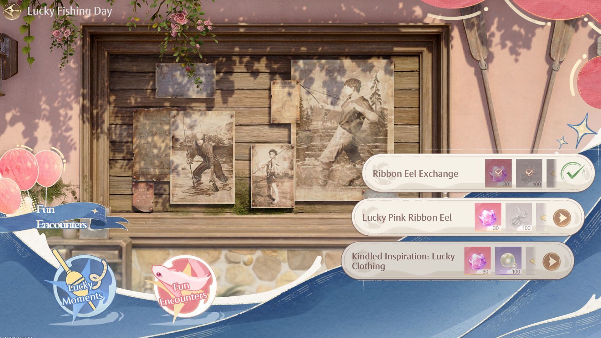 Completing these quests requires you to catch and hand in Pink Ribbon Eels (Image via Infold Games)