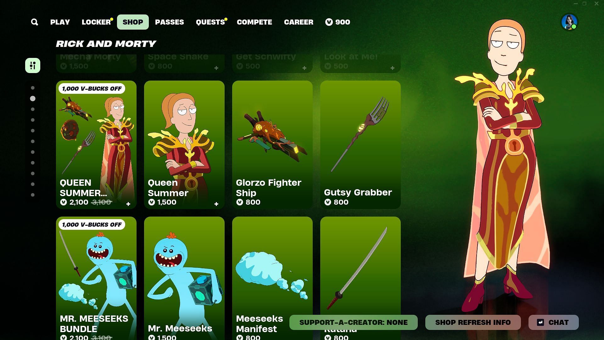 You can now purchase the Queen Summer skin in Fortnite (Image via Epic Games)