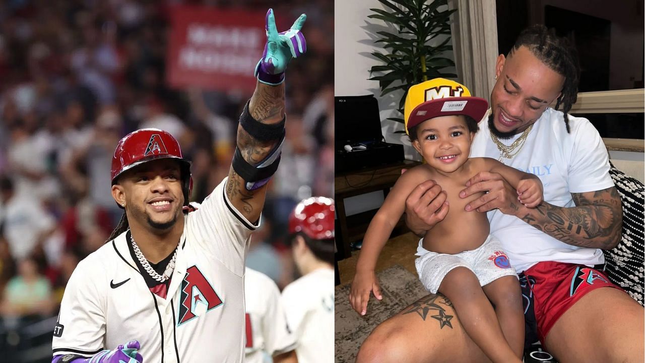 Ketel Marte with his son, Kadmiel (Images from - Getty, Instagram.com/@ketel_marte4 IG Stories)