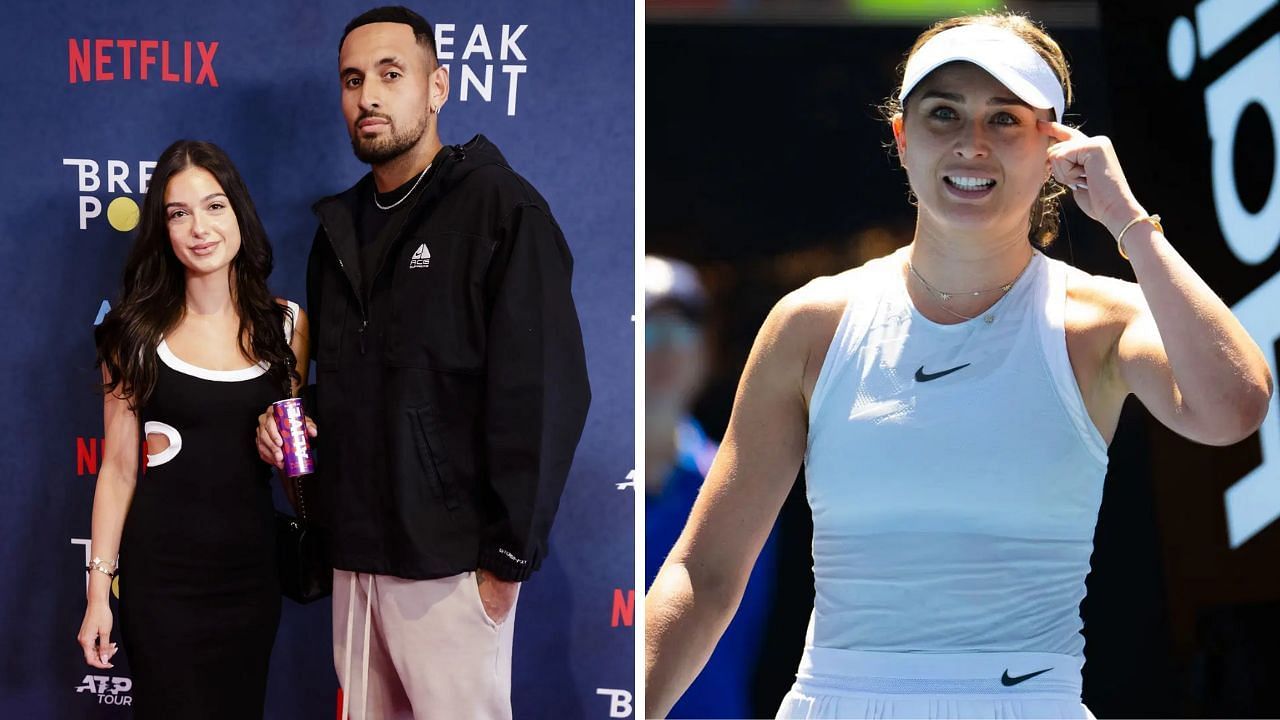 Nick Kyrgios and his girlfriend, Costeen Hatzi; Paula Badosa - Source: Getty