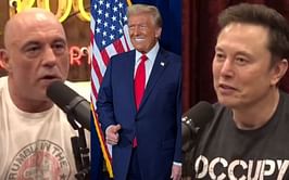 Joe Rogan and guest crack up at "hilarious" Donald Trump impression of Elon Musk's rockets: "We are living in a very, very strange time"