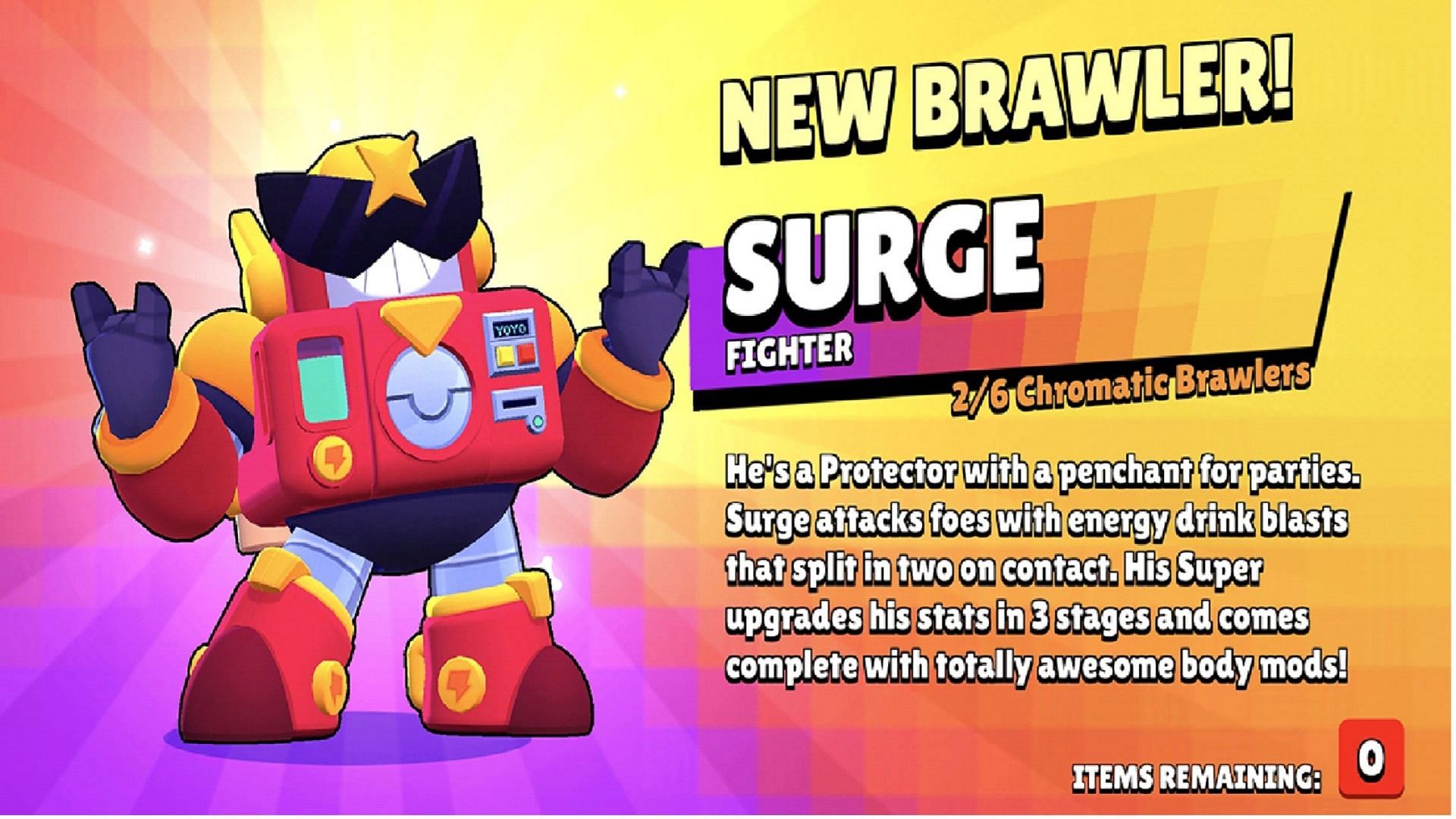 Surge is currently an S-tier champion in Brawl Stars (Image via Supercell)