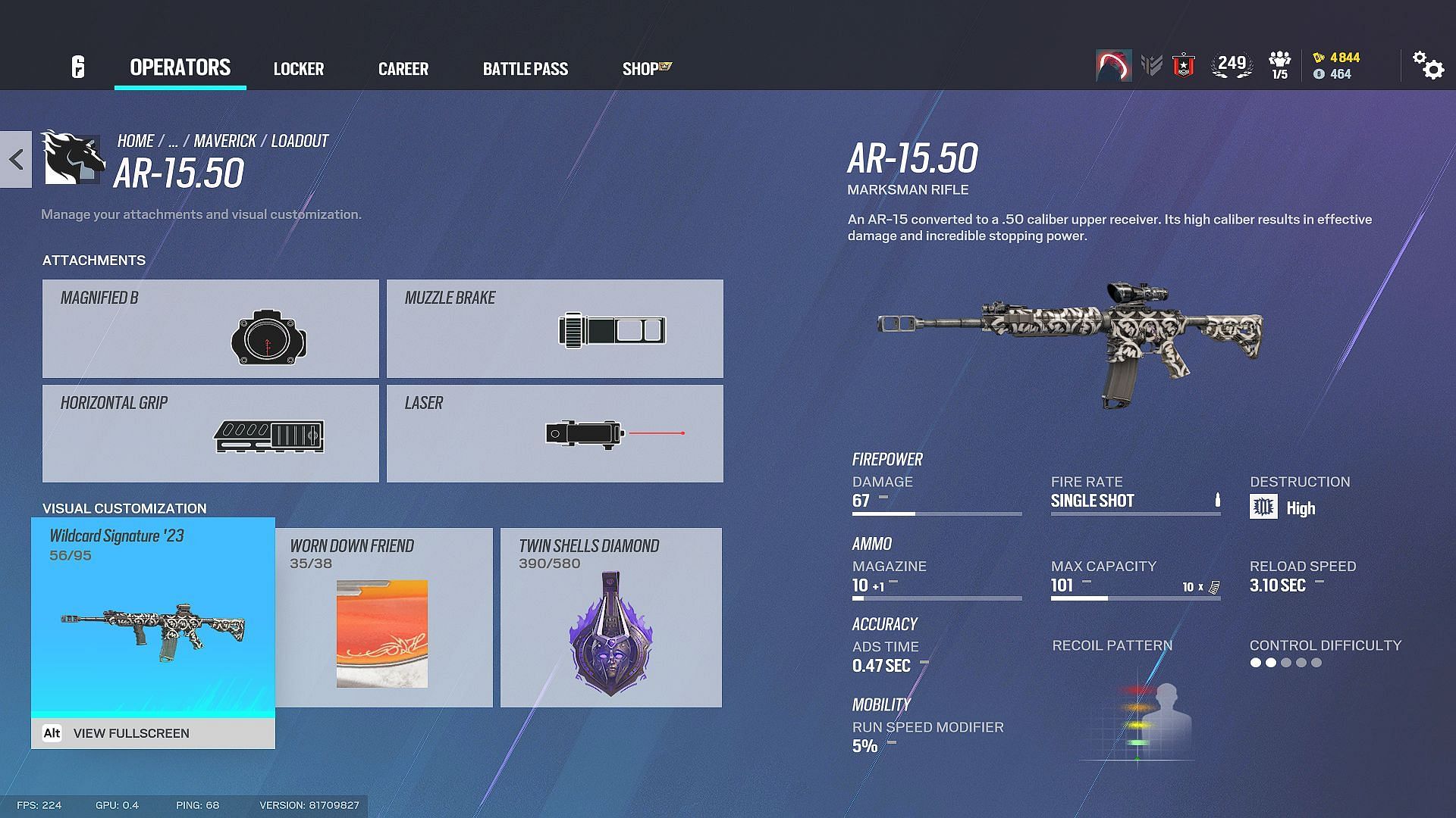 The AR-15.50 is a DMR found in a Maverick loadout in Rainbow Six Siege (Image via Ubisoft)