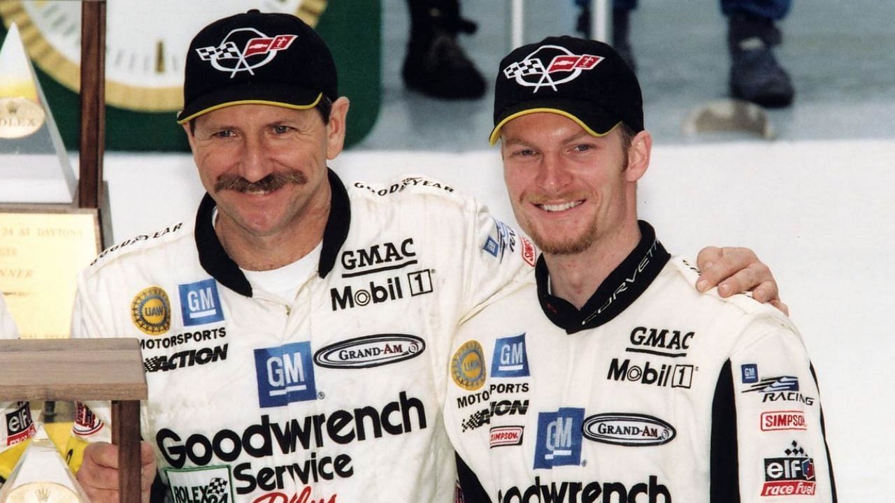 Dale Earnhardt and his son Dale Jr. (Source: NASCAR.com) 